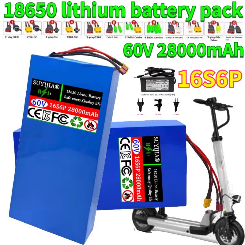 60V 30Ah Electric Scooter Battery - Neue 16S6P 60 V 28 Ah