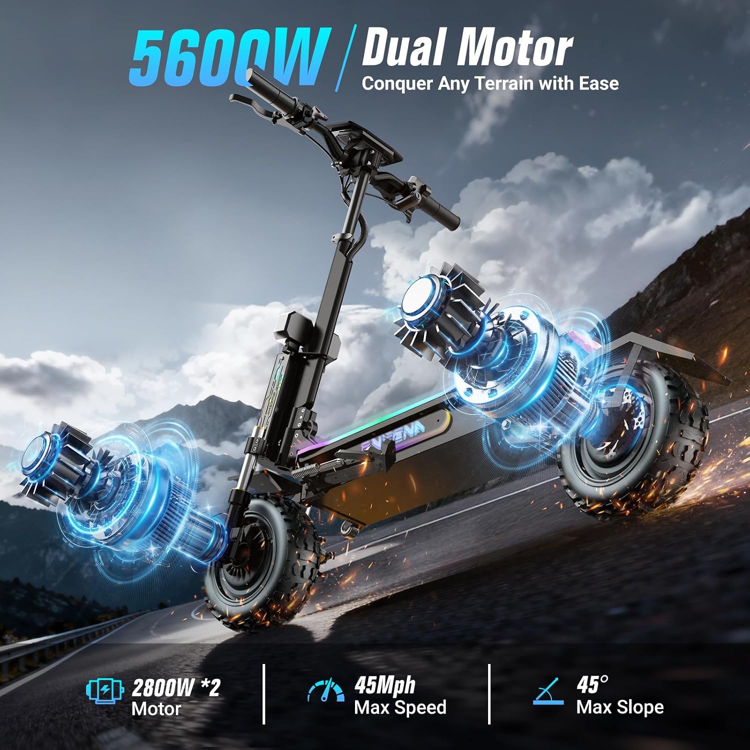 Elektroroller für Erwachsene – – 60V 5600W Dual Motor Electric Scooter Bewertung und Preis